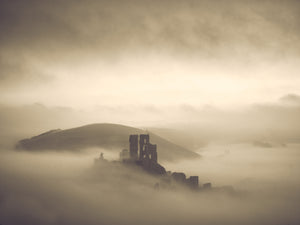 Castle in the clouds B&W